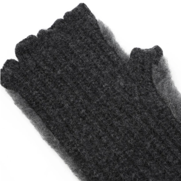 Max Mara Label-cut Manny Gloves with M Logo Size: OS Fall/Winter Gray - Picture 4 of 7
